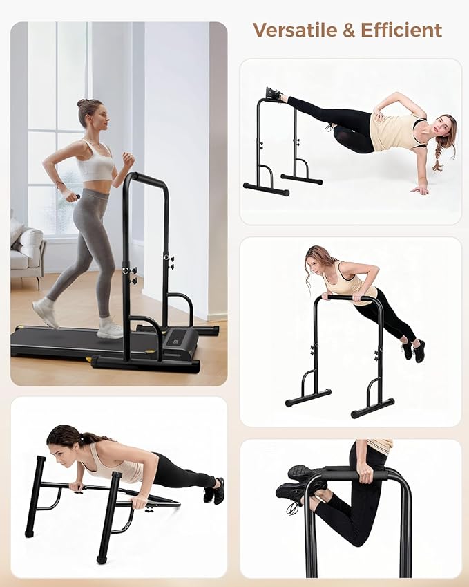 28 Inch Wide Handle Bar for Walking Pad Only with Non-Slip Rubber Feet Compatible Adjustable Handrail Height from 37.6 to 46 in Handle Bar for Walking Pad Comfortable Grip Support Attachment for Home
