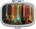 Graphics & More Electric Acoustic Rock and Roll Wood Paneling Rectangle Pill Case Trinket Gift Box