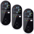 Carbon Monoxide Detectors, Plug in Type CO Alarm Monitor with Clear LCD Display, 3-in-1 Carbon Monoxide Detector (CO, Temperature and Humidity Display), Easy to Read & Install, KH106, Black