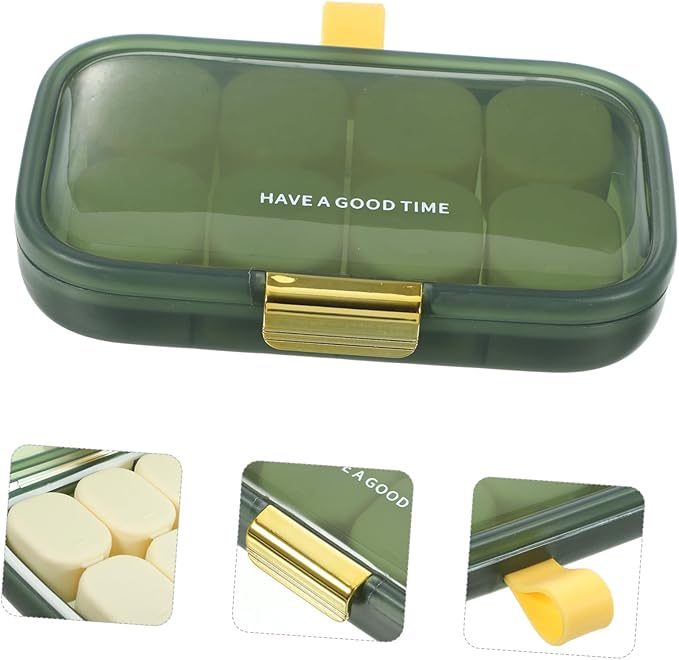 Portable Medicine Organizer Box Multipurpose Pill Container with Lid Convenient for Daily Use Travel Lightweight Design for Home Office and Outdoor Activities