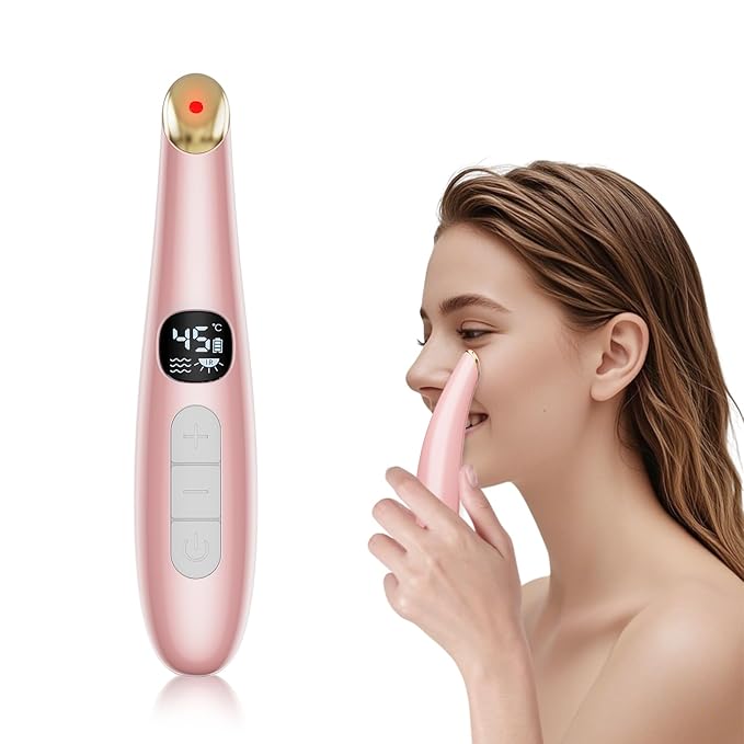 Eye Lift Wand, 3 Modes Eye Massager Wand, Eye Massager for Dry Eyes, Dark Circles and Puffiness, Eye Lifting Device for Fine Lines, Pink