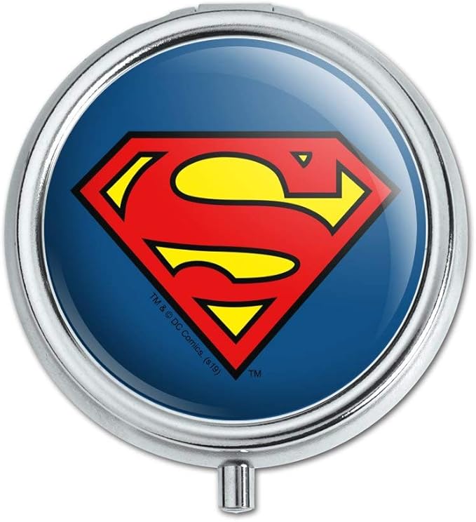 Superman Classic S Shield Logo Pill Case Trinket Gift Box