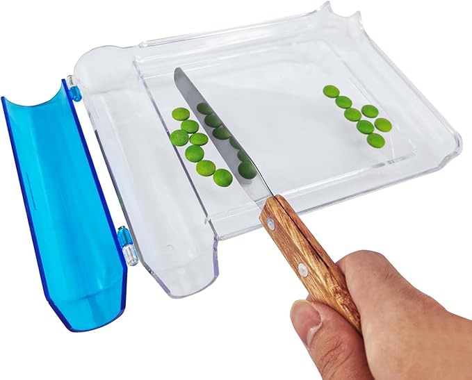 Right Hand Pill Counting Tray with Spatula (Clear - Wood Handle)