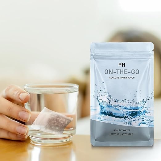 Portable Alkaline Water Filter Pouch for Your Bottle, Cup, Alkaline Water Filter System for Clean, High PH Water Alkalizer for Pure Drinking Water, Naturally Increases PH Levels (3 Pack)