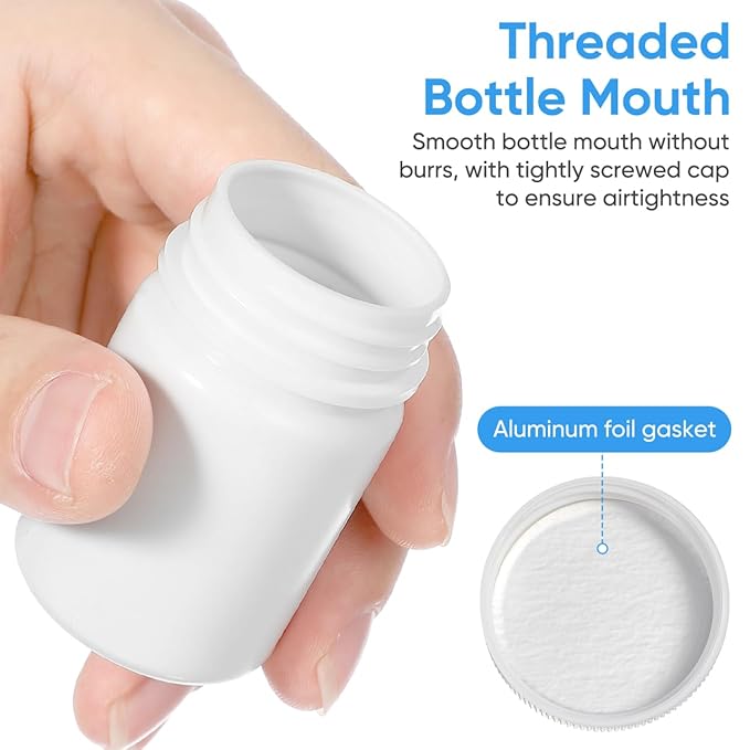 20pcs Portable Pill Container 50ml Bottles for Medication Travel-friendly Capsule Storage Moistproof Design for Organizing Pills and