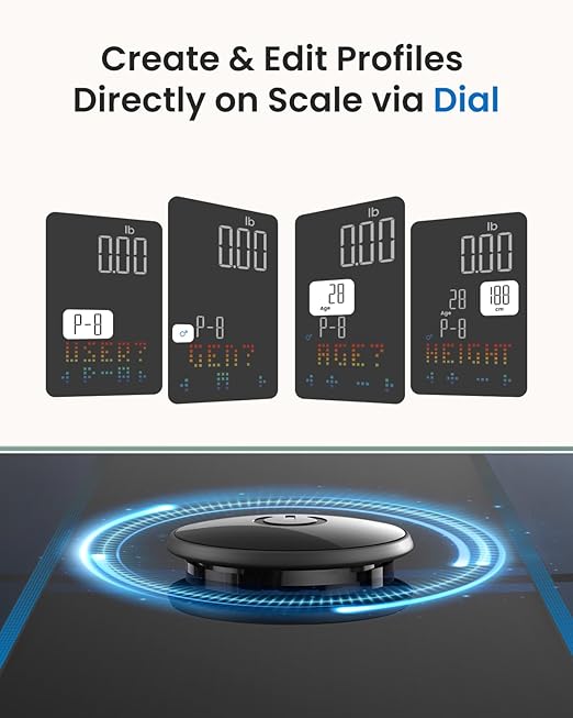 RENPHO Smart Scale for Body Weight, Body Fat Scale for BMI, Body Fat, Muscle Mass, High Accurate Bathroom Scale with Large VA Dispaly, 18 Body Composition, 400lb, ELIS 3X