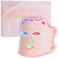 Red Light Mask for Face, 7-1 Colors Facial Care Mask, 850nm Infrared & Red Light Masks, Ergonomic Design for Home & Travel, Pink