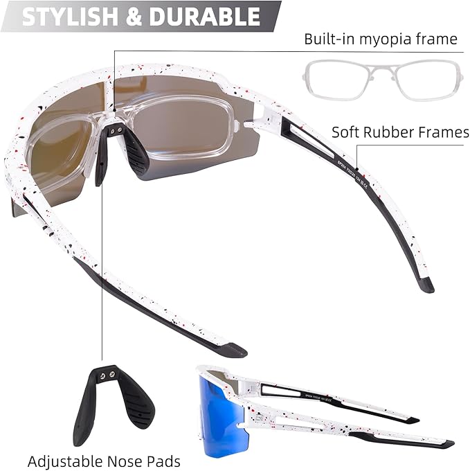 ROCKBROS Photochromic Sports Sunglasses for Men Women Cycling UV Protection