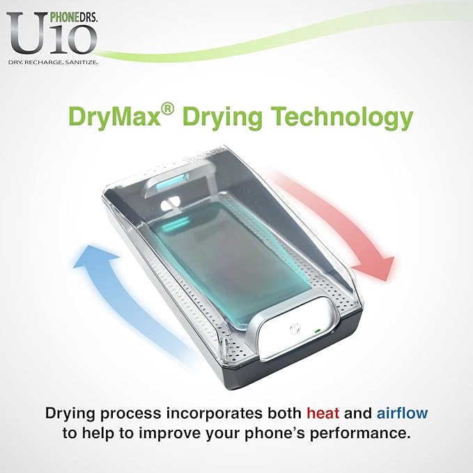 U10 UV-C Cell Phone Sanitizer with Dryer and Charger | Cleans, Dries and Charges All Phones