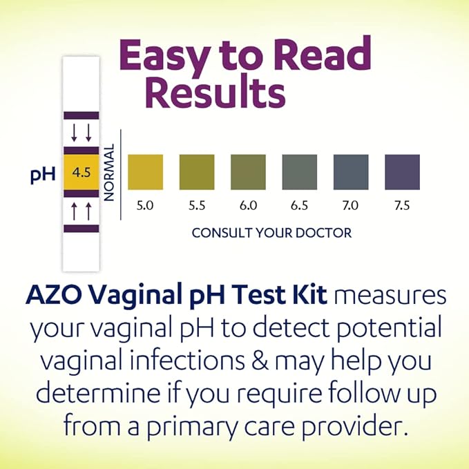 AZO Vaginal pH Test Kit, Clinically-Tested Vaginal Infection Test Kit, FSA/HSA Eligible, Fast & Accurate Results, from The #1 Most Trusted Urinary Health Brand, 2 Self-Tests