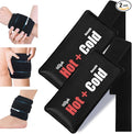 Hilph Ice Pack for Injuries Reusable, 2 Packs Hot Cold Soft Gel Ice Pack with Adjustable Strap, Flexible Ice Wraps for Joints and Muscle, Back, Knee & More Discomfort Relief (9.5" x 4.7") Black