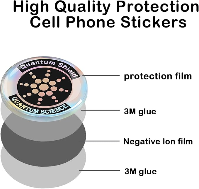8 Pieces of Cell Phone Protection Neutralizers Stickers, Blockers Equipment Stickers for All Phones Tablets Laptops Computer WiFi All Devices Silvery