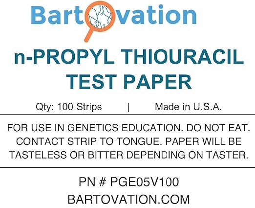 N-Propylthiouracil Test Paper for Genetic Taste Testing [100 Strips]