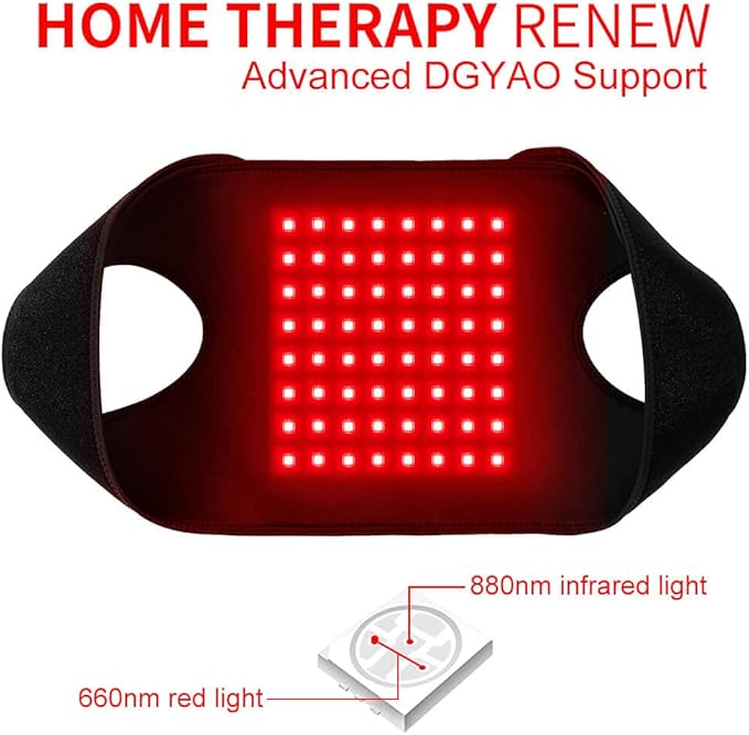 Shoulder Pain Relief Belt Red Light & Infrared Light Therapy Wrap Flexible Wearable Wrap Deep Therapy Pad with Auto Off Timer