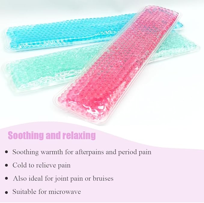 Perineal Cooling Pad for Postpartum Recovery, Extra Durable Gel Cold Packs for Hemorrhoids & C-Section Relief, 2 Reusable Ice Packs & 2 Washable Covers, New Mom Gift