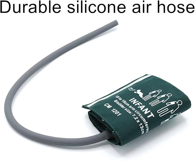 Nylon Blood Pressure Cuff with Single Tube for Infant 10-19 cm, Reusable NIBP Replacement Cuff with Inner Airbag for NIBP Monitor Machine, No BP Connector