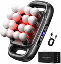 Massage Gun with 16 Heads, 30 Speeds, Red Light Therapy, Cordless Deep Tissue, Black, 12V 1800mAh Battery, 25mm Amplitude