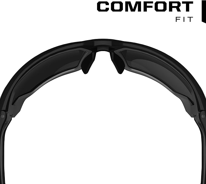 Mechanix Wear: Vision Type-X Safety Glasses with Advanced Anti Fog, Scratch Resistant, Black Frame, Protective Eyewear, Lightweight Glasses, Ventilated Temples, For Outdoor Use (Smoke Lens)