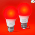 Red Light Bulbs for Sleep 670nm Natural Sleep Aid Lamp Blue Light Blocking 7W E26 Base for Stress Relief Relaxation Travel Meditation and Yoga (2 Pack)