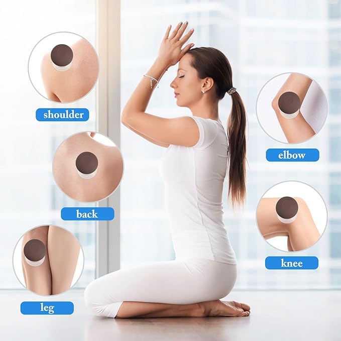 Nuanchu 2 Pieces Glass Cupping Set, Facial Cupping Cups Glass Silicone Cups Vacuum Suction for Face Skin Back Shoulder Muscle(1 Inch and 0.65 Inch Diameter,Brown)