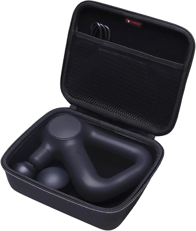 XANAD Massage Gun Case Compatible with TheraGun Relief Handheld Percussion Massage Gun,Massage Neck/Back/Leg/Shoulder,Black-Inside: 8.3"x6.9"x2.4"(Case Only)