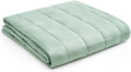 YnM Weighted Blanket,Heavy 100 Percent Oeko-Tex Certified Cotton Material, Bed Blanket for One Person of 240lbs, Ideal for Queen/King Bed (60x80 Inches, 25 Pounds, Sprout Green)