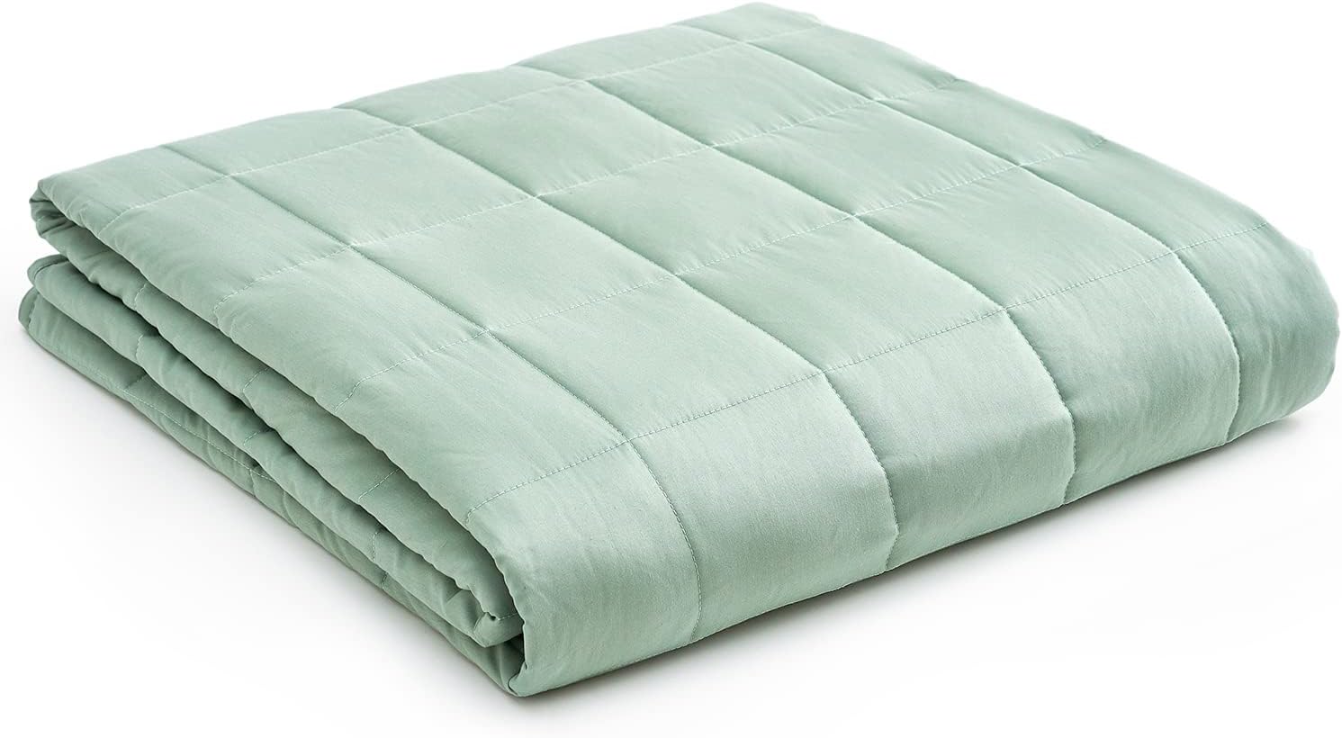 YnM Weighted Blanket,Heavy 100 Percent Oeko-Tex Certified Cotton Material, Bed Blanket for One Person of 240lbs, Ideal for Queen/King Bed (60x80 Inches, 25 Pounds, Sprout Green)