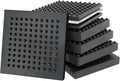 BXI Exercise Equipment Mat Heavy Duty - 4 x 4 x 0.8 Inches 4 Pcs Non Slip Noise Reduction Anti Vibration Treadmill Stationary Bike Mats, Thick Steel Embedded Rubber Pad for Hardwood Floors & Carpet