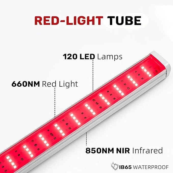 Red Light Therapy for Body Face, Infrared Light Therapy for Sauna with Adjustable Stand, 660nm and 850nm Near Infrared LED Lights Panel