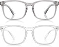 2 Packs Professional Sleep Glasses with 97.6% Blue Light Blocking Dual AR Coatings Clear Lens, Computer Gaming Glasses for Men Women, Anti Fatigue & Eye Strain