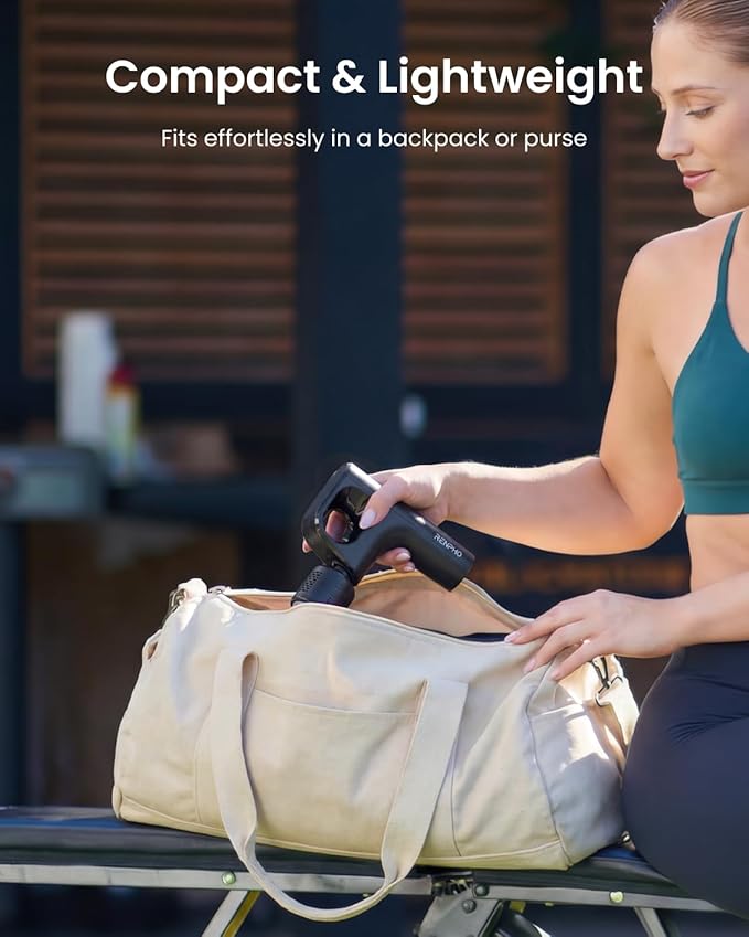 RENPHO Massage Gun with Heat & Cold, Innovative Loop Design for Ease of Use, Deep Tissue Back Massager, FSA Eligible, HSA, 5 Speeds for Muscle Therapy, Portable Travel Massager Gun with Carry Case