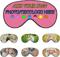 Personalized Eye Mask, Custom Eyeshade Blindfold Add Your Design Image Text Customized Eye Cover with Adjustable Strap for Sleeping Travel Work Naps Blocks Light, Pink