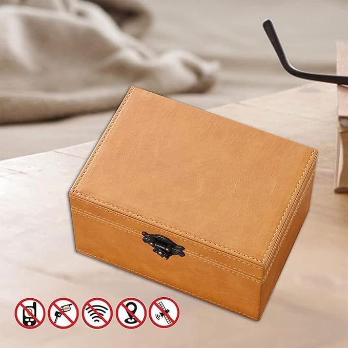 Faraday Box, Car Key Fob Protector Box, RFID Signal Blocking Box, Faraday Cage Larger Size (Yellow)