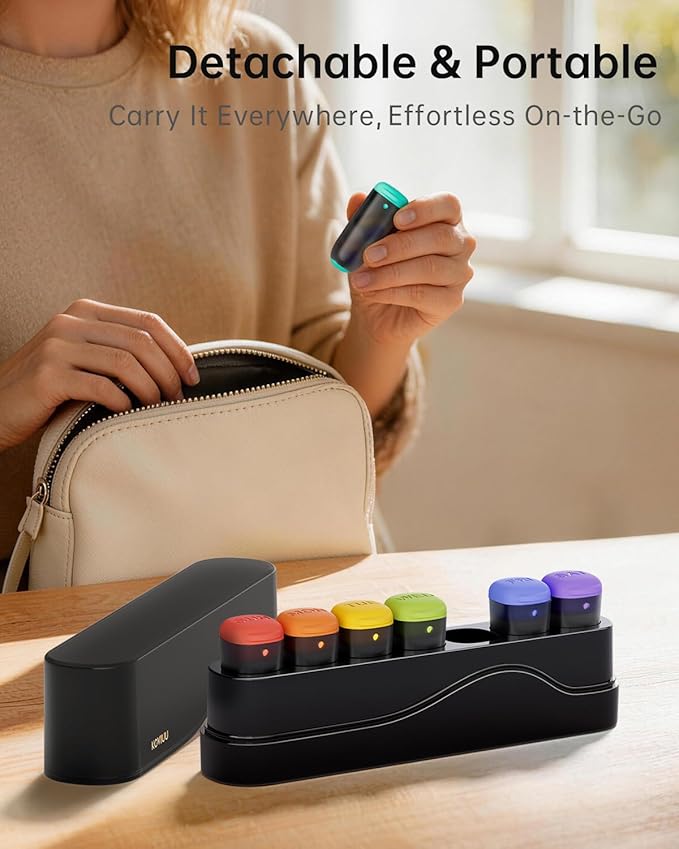 Weekly Pill Organizer 1 Time a Day, Detachable Pill Box 7 Day, Travel Pill Case, Once Daily Medication Dispenser, Week Pill Holder Container for Vitamin, Medicine, Supplement, Pillbox, Black