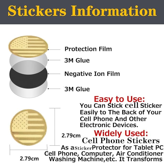 100Pcs Protection Cell Phone Stickers 99% Effective Protector Cell & Smart Phones, Laptops, Tablets, TV, Monitors - All Devices