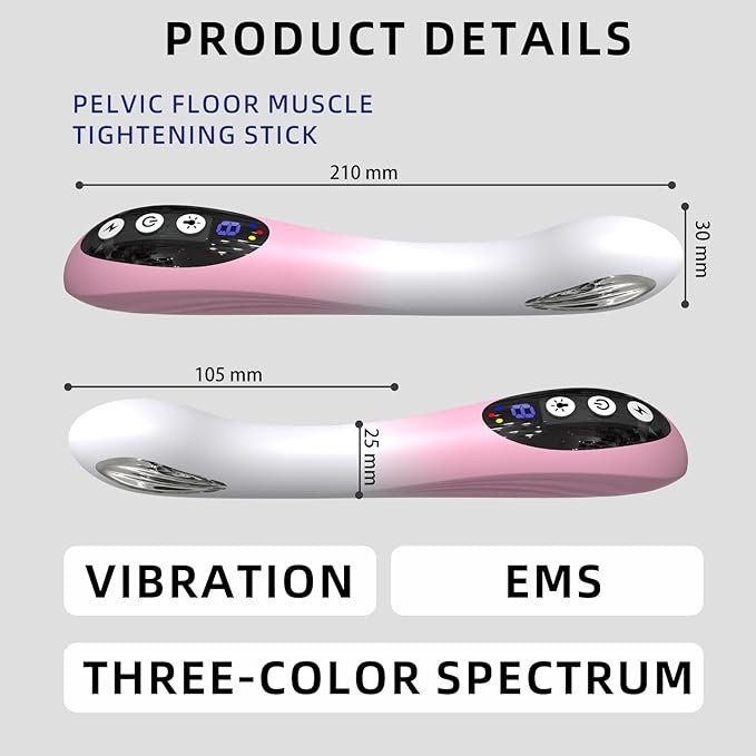 Female Vaginal Health Device, red Blue Yellow Led Light 3 in 1 Intimate Device for Women Exercises，Tighten Pelvic Floor Exercises Kegel Exerciser