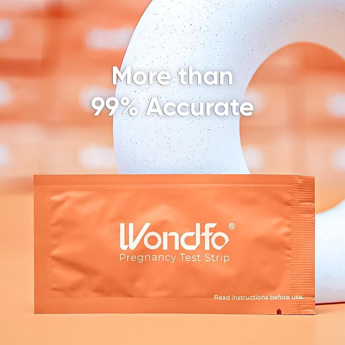 Wondfo 5mm Pregnancy Test Strips - HCG Detection 25 MIU/ml, Home Test of Reliable Result - 10 Count