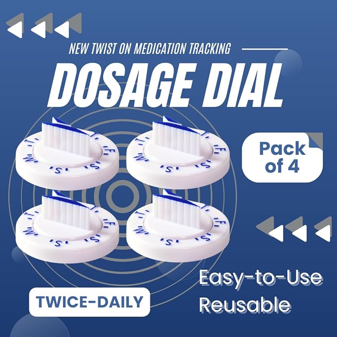 Twistwise™ Twice Daily Dosage Tracking Dial - 4-Pack