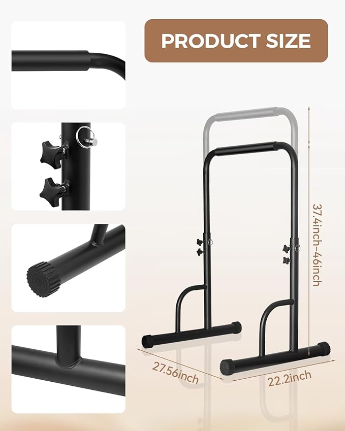 28 Inch Wide Handle Bar for Walking Pad Only with Non-Slip Rubber Feet Compatible Adjustable Handrail Height from 37.6 to 46 in Handle Bar for Walking Pad Comfortable Grip Support Attachment for Home