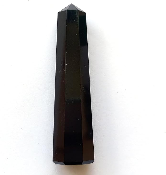 WholesaleGemShop 3 Inch Gemstones Obelisk Tower Jumbo Facet Aura Rock Crystal Natural Polished Earth Wand Spirit