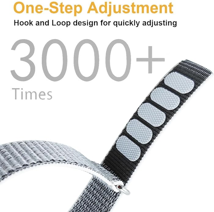 2 Pack Nylon Loop Strap Compatible for Hume Band, Soft Breathable Sport Adjustable Replacement Strap Wristband for Hume Health Band Fitness Tracker Men Women
