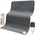 32"x24" Extra Large Heating Pad for Back&Cramps Relief, XL Electric Heating Pads for Neck Shoulder Pain Relief Heat Pad Upgraded 6 Heat Settings, 4 Timer Options Auto Shut-Off Machine Washable Gray