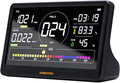 POWERTEC AD1001 Air Quality Monitor with 7" LCD Display - Multi-Sensor CO₂, PM2.5, PM10, TVOC, HCHO, Detector, NDIR Sensors, Rechargeable Indoor/Workshop Air Monitor