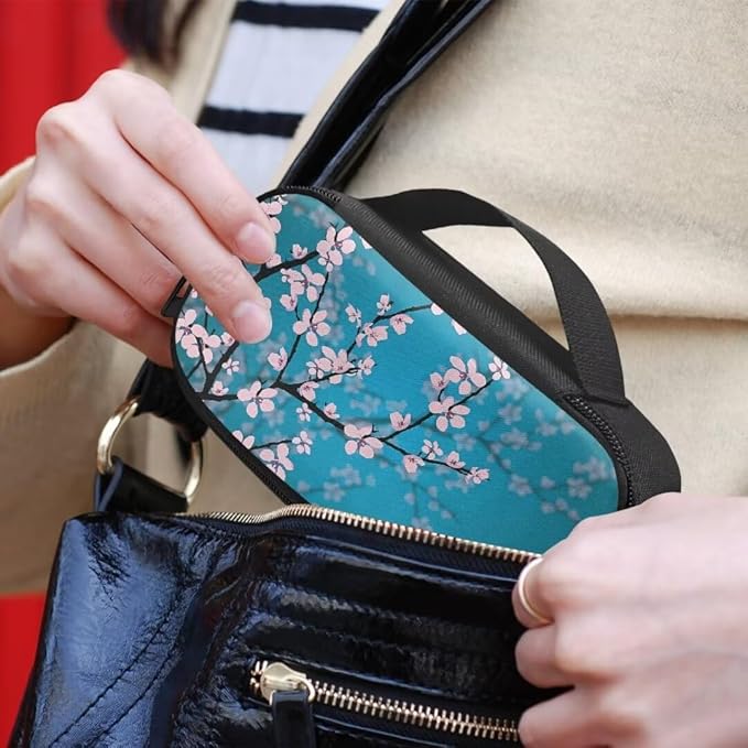 Cherry Blossom Insulin Cooler Travel Case, Diabetic Medicine Carrying Bag Large Capacity Insulated Organizer Medication Cooler Bag for Insulin Pens and Diabetes