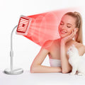 Red Light Therapy for Face and Body, 3 Wavelength 660nm 730nm 850nm Infrared Light Therapy Desk Lamp with 360°Adjustable Head & Phone Stand for Home Office Travel Portable Use, Ideal Gift for Women