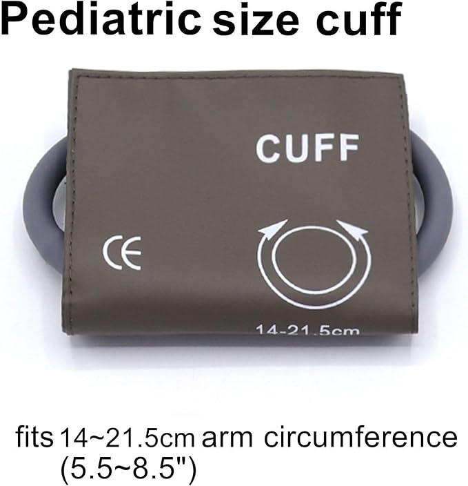 Universal NIBP Cuff for Child, 14-21.5 cm Single Tube Reusable PU Brown Replacement Blood Pressure Cuff, No Connector