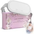 Portable Electric Heating Pad for Period Cramps, Menstrual Heating Pads with 4 Heat Levels and 4 Vibrating Modes for Women Stomach Pain Relief-White