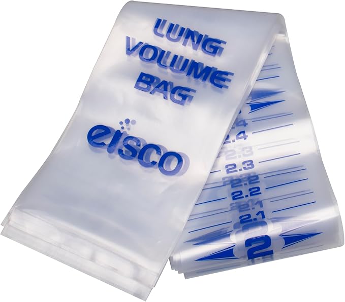 EISCO Manual Spirometry Lung Volume Kit, 14 Piece - Used to Study Lung Capacity