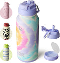 BOTTLE BOTTLE 32oz Insulated Water Bottle Stainless Steel Sport Water Bottle with Straw Dual-use Lid Design for Gym with Pill Box