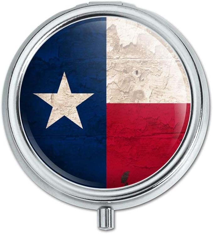 Rustic Texas State Flag Distressed USA Pill Case Trinket Gift Box